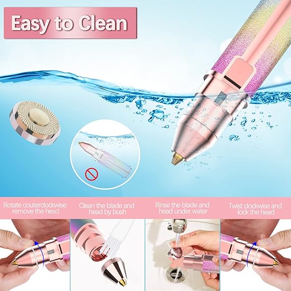 Facial Hair Removal for Women Face, Flawless Touch Hair Remover, 2 in 1 Trimmer