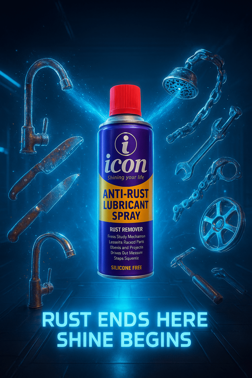 Premium Multi-Purpose Rust Remover | Anti-Corrosion & Metal Protection Spray