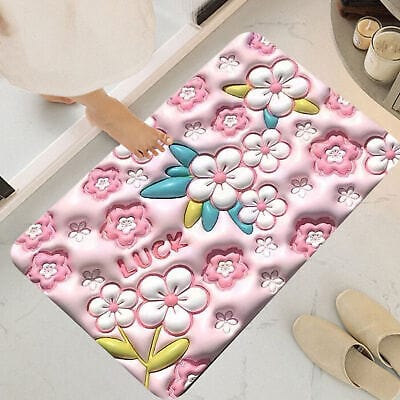 High Quality Mat Flower Soft Diatom 3d Mud Floor Rug/Mat