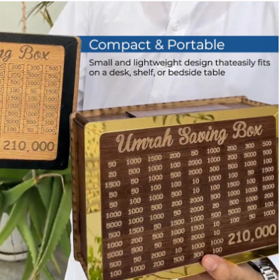 8mm High Quality Acralic Umrah Saving Box -